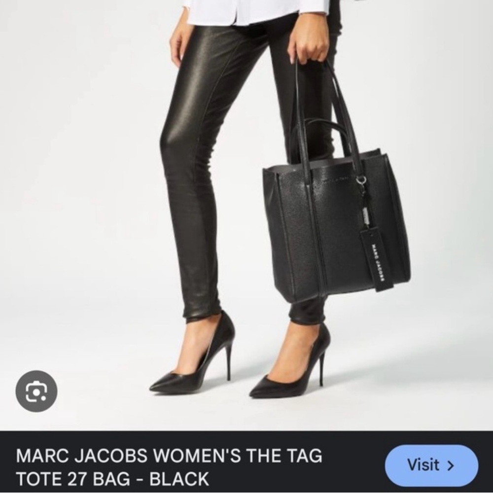 Marc Jacobs Black Pebbled Leather Top-Handle Tote